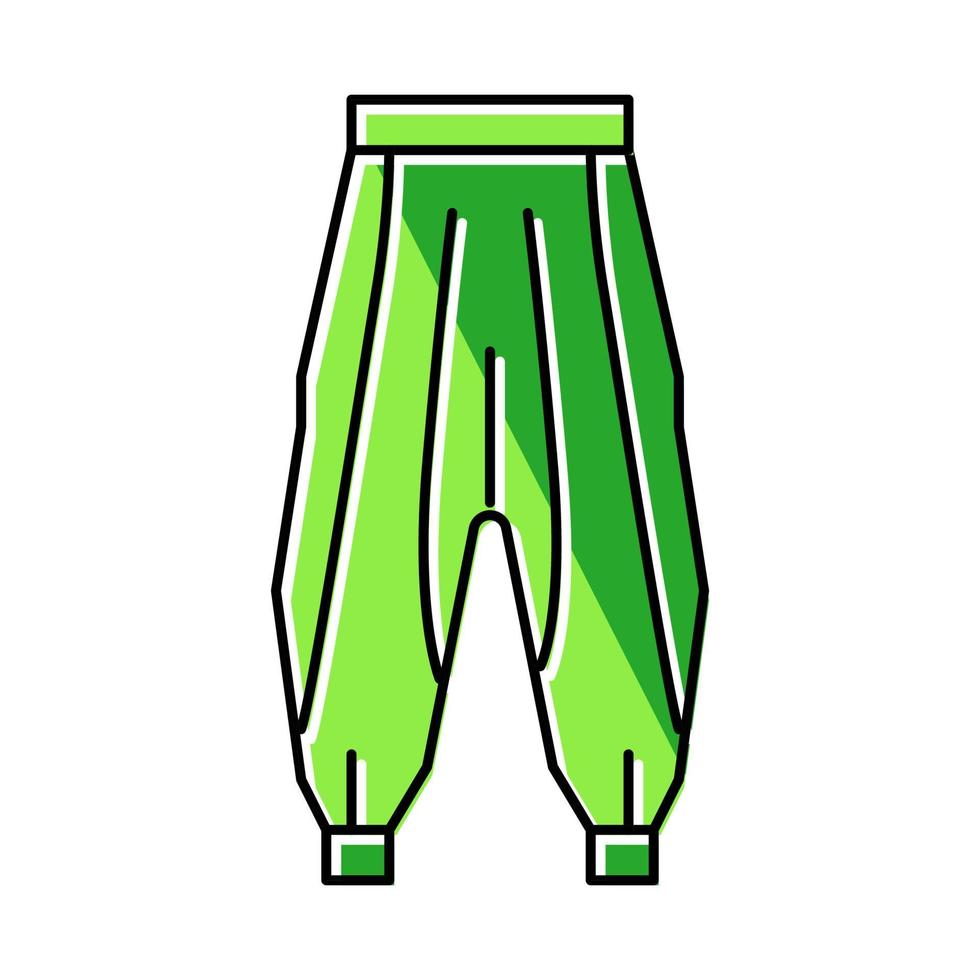 harem pants clothes color icon vector illustration