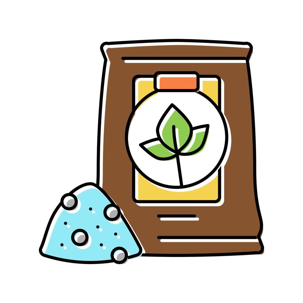 fertilizer smart farm color icon vector illustration