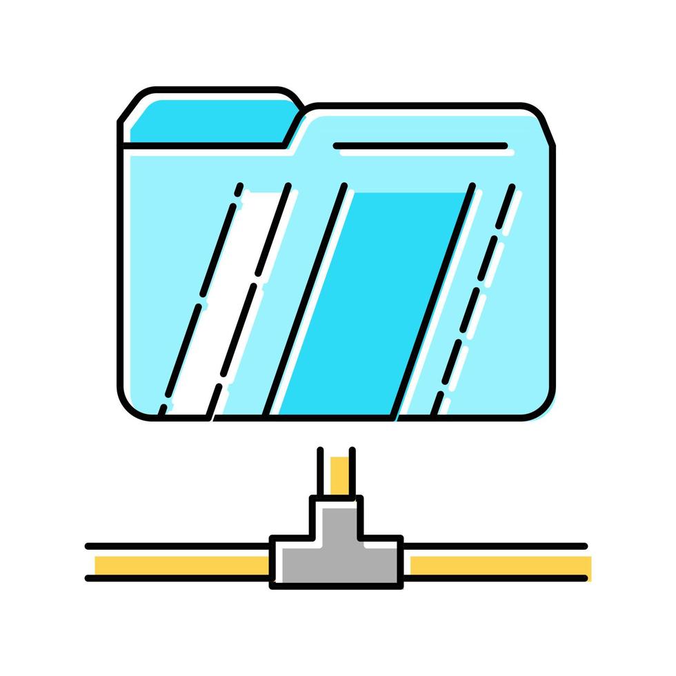 data folder color icon vector illustration