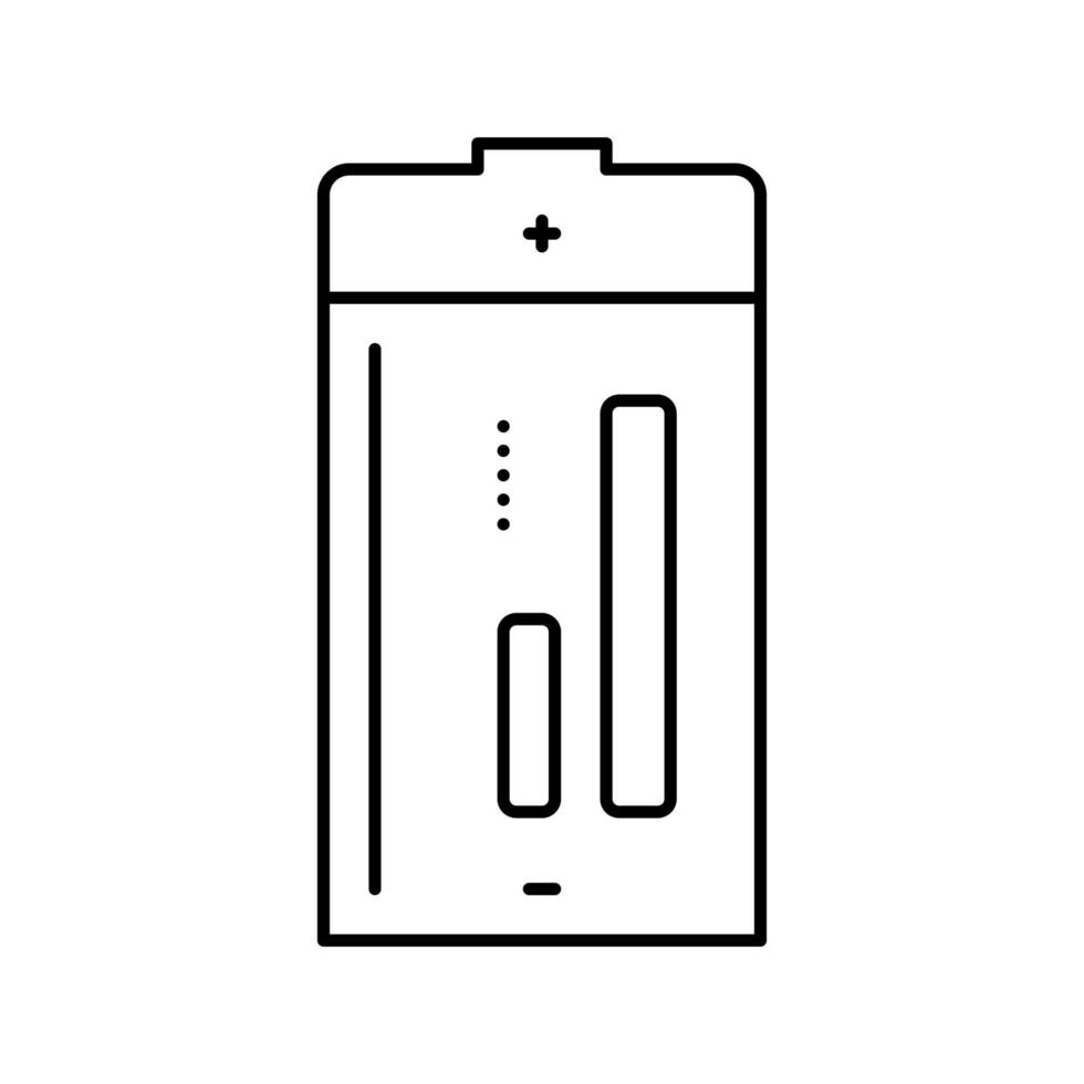 Ilustración de vector de icono de línea de energía de energía de batería d