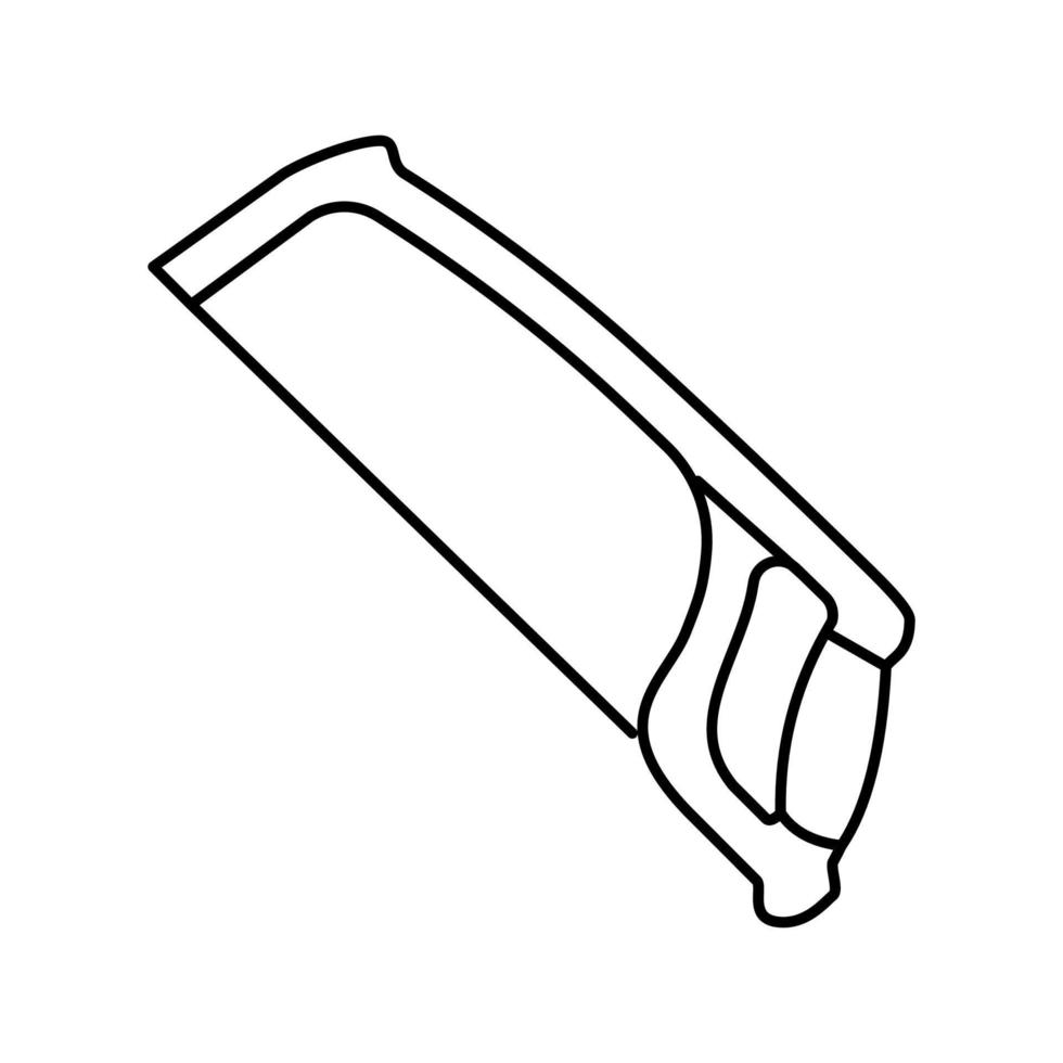 hack hand saw line icon vector illustration
