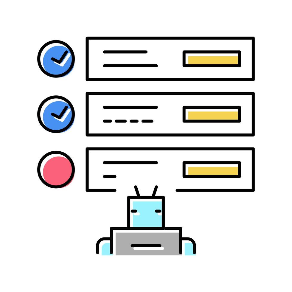 guideline system color icon vector illustration