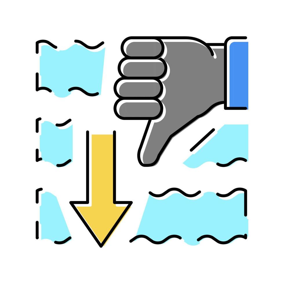 immersion diver gesture color icon vector illustration