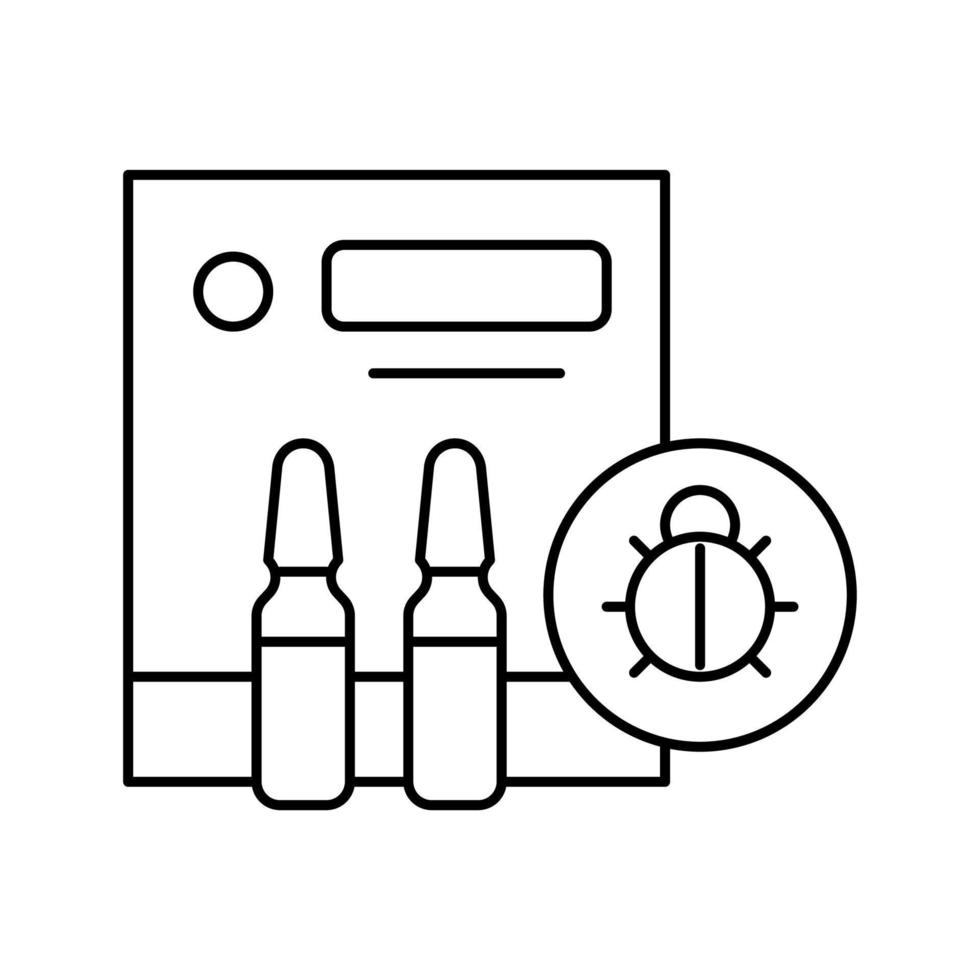 protection liquid from ticks line icon vector illustration