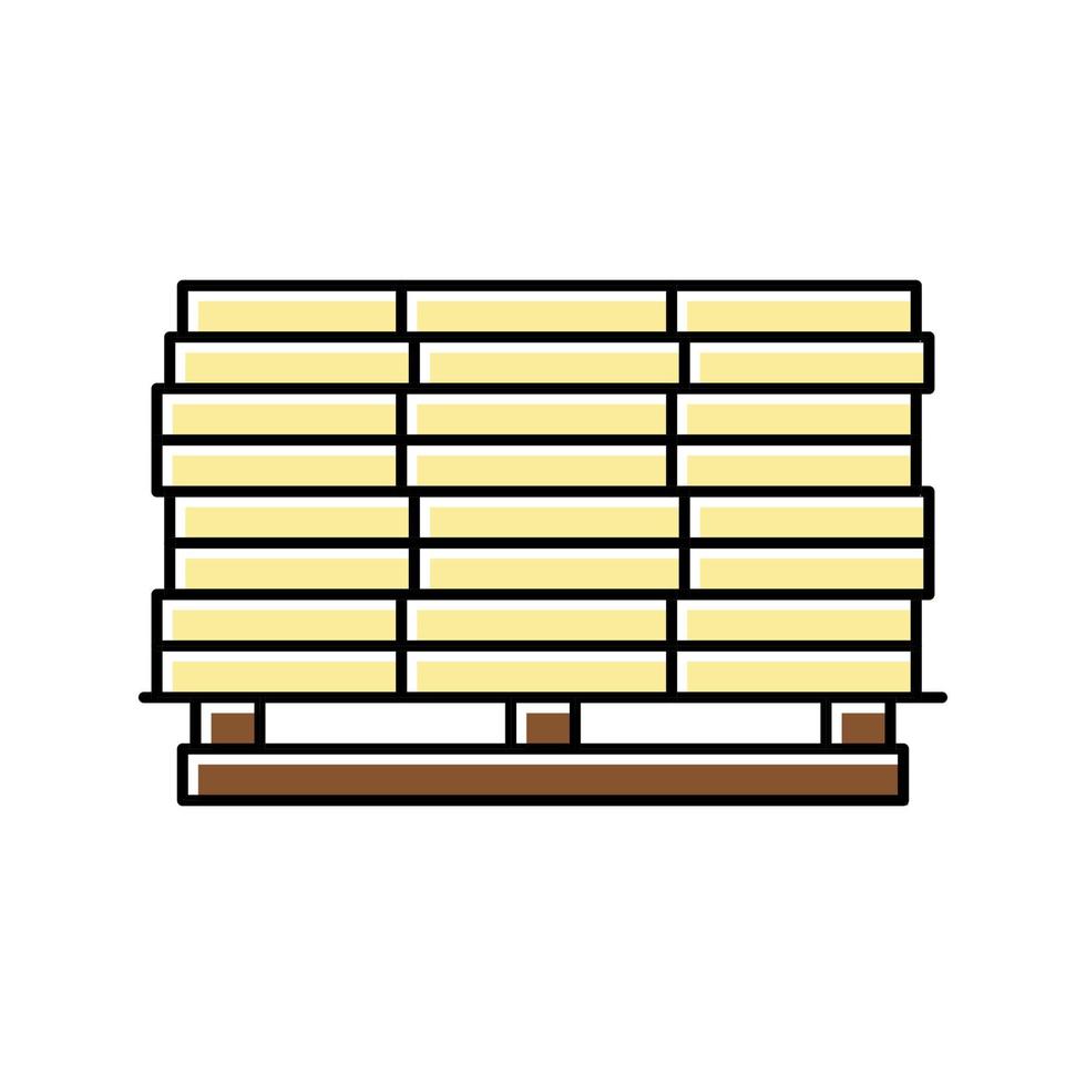 wooden planks on pallet color icon vector illustration