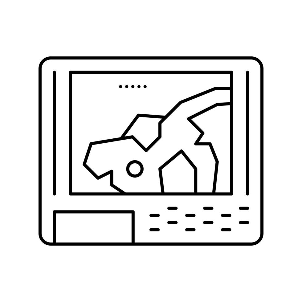 gps navigation device line icon vector illustration