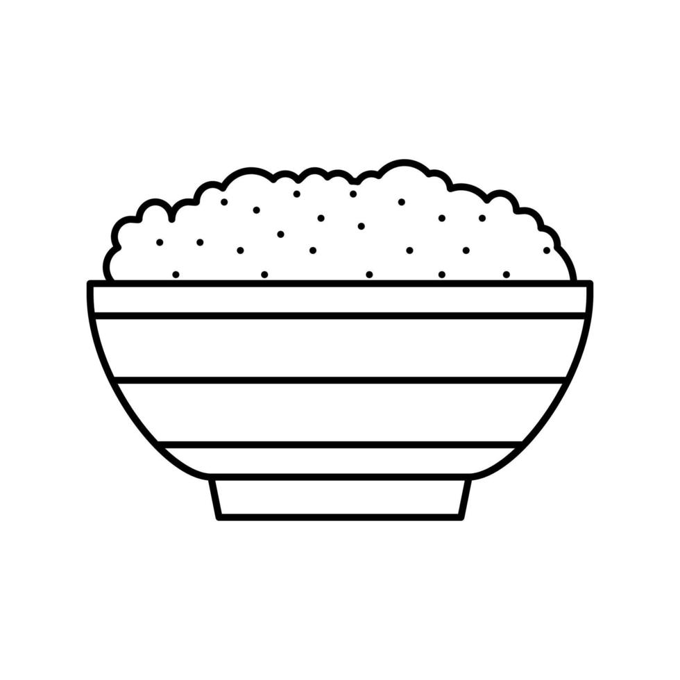 arborio rice line icon vector illustration