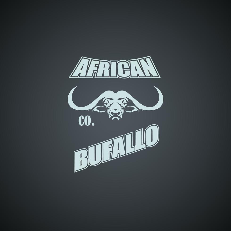 plantilla de logotipo de búfalo africano. gráficos vectoriales eps 10. vector