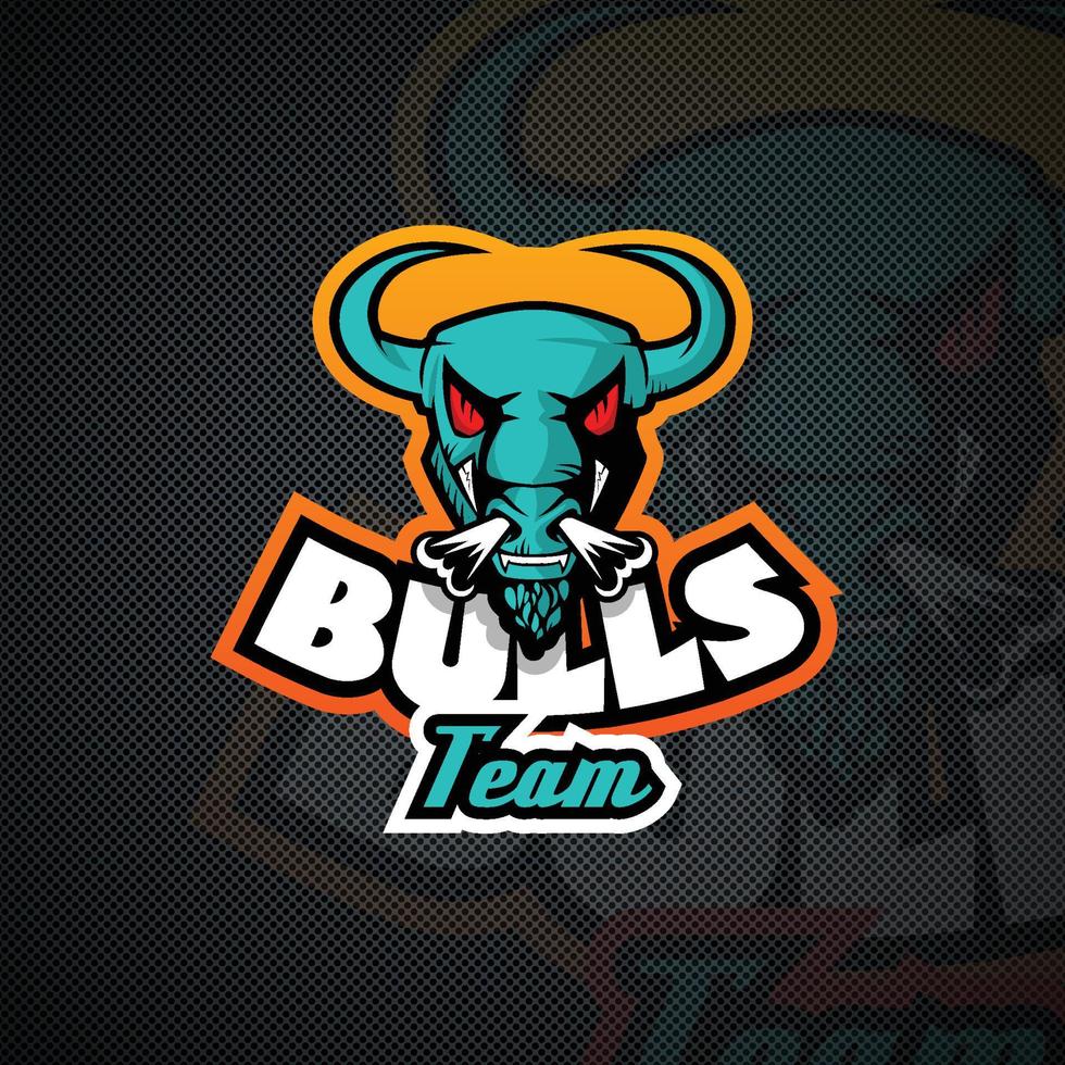 Bull logo template. High resolution vector image