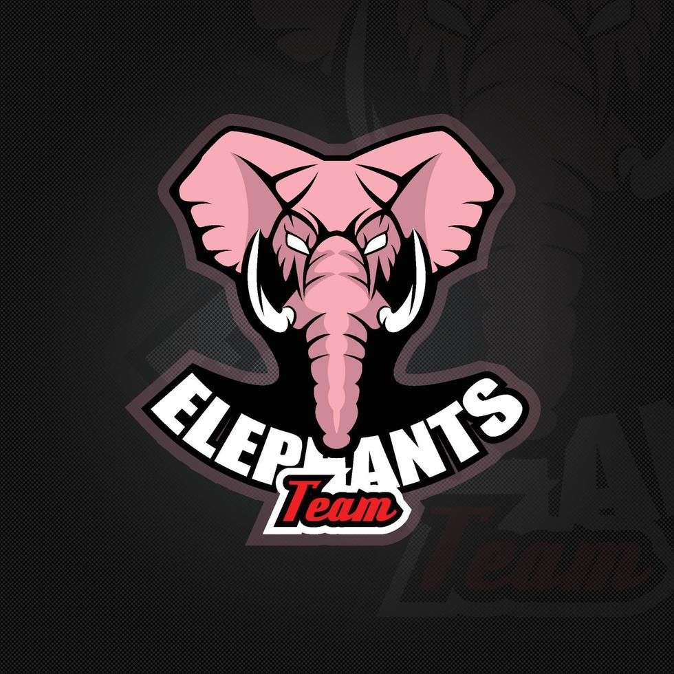 Logo template with Elephant head. EPS 10 vector graphics