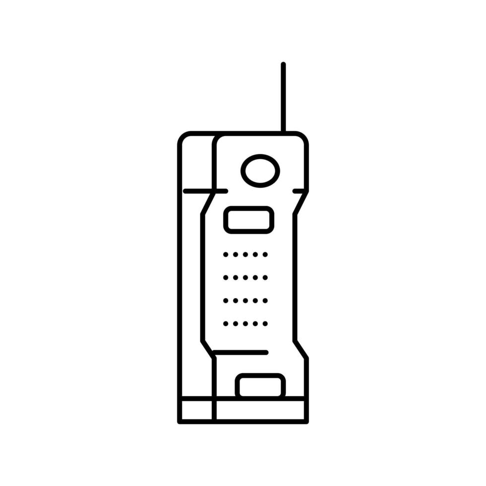 Ilustración de vector de icono de línea de gadget retro de teléfono móvil