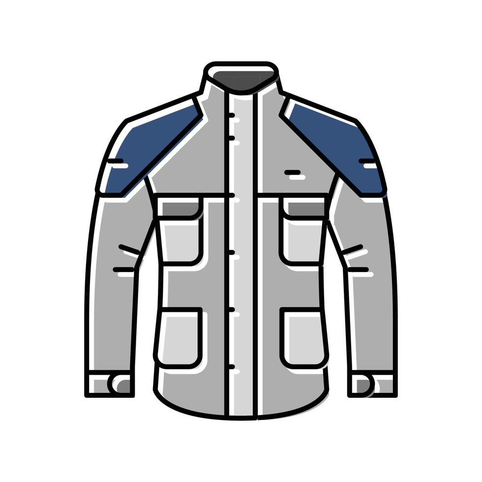 ropa impermeable motocicleta color icono vector ilustración