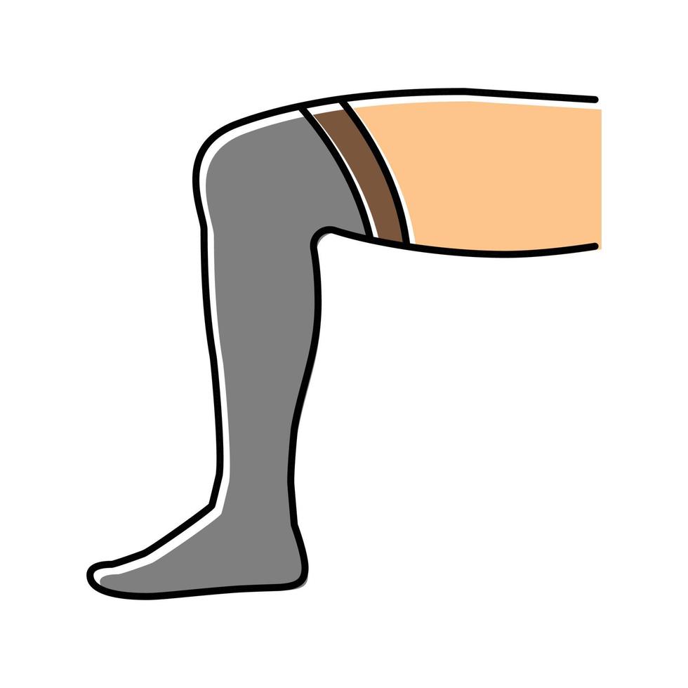 rodilla calcetín color icono vector aislado ilustración