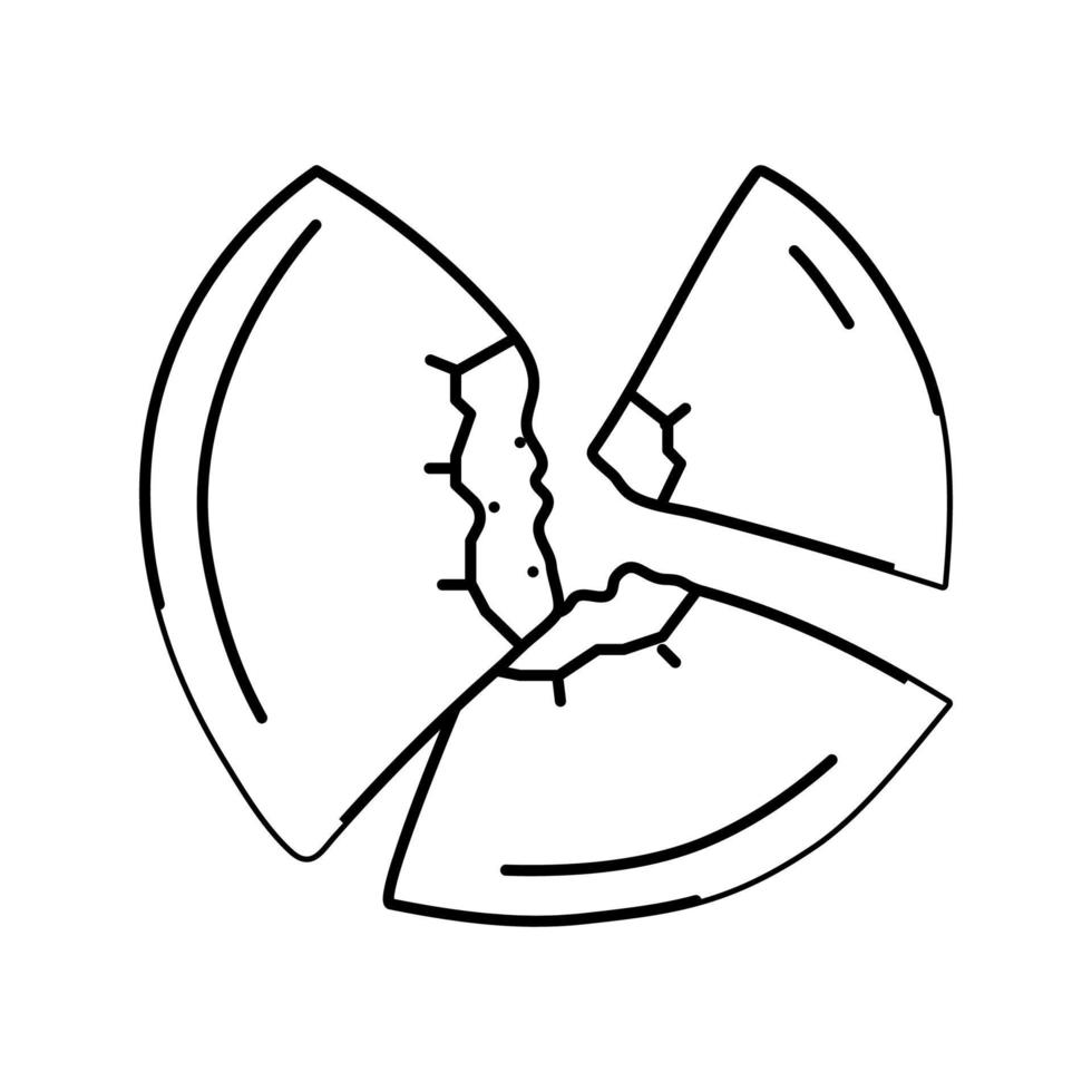 corte rebanada melón verde cantalupo línea icono vector ilustración