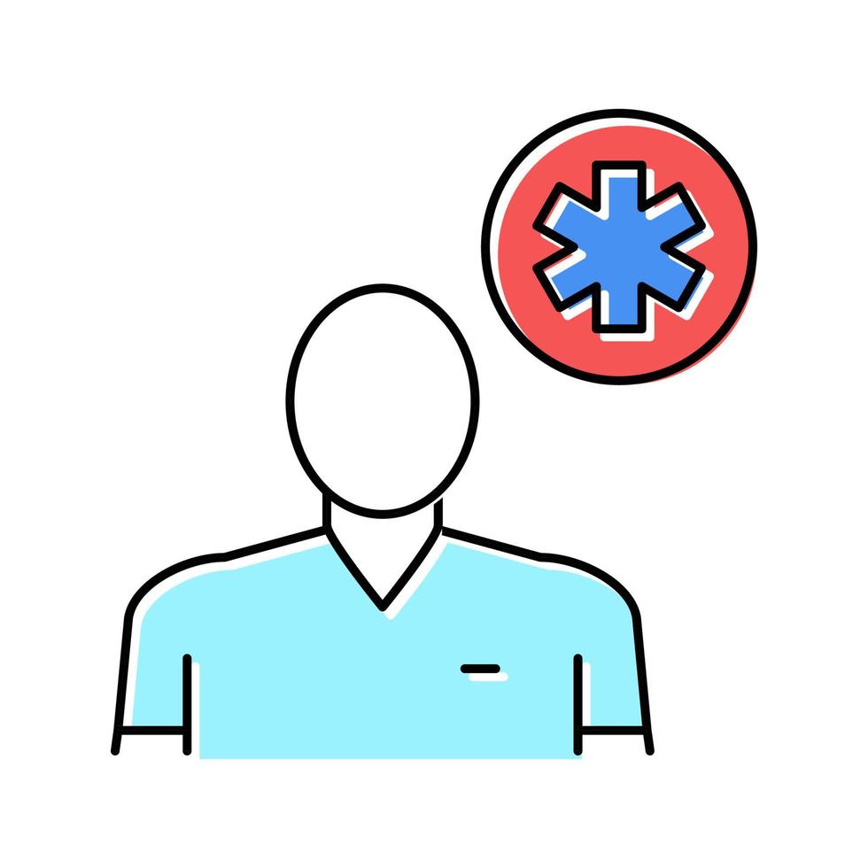 emergency medicine color icon vector color illustration