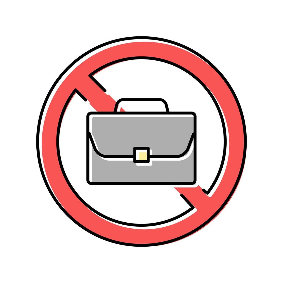 job lost poverty problem color icon vector illustration