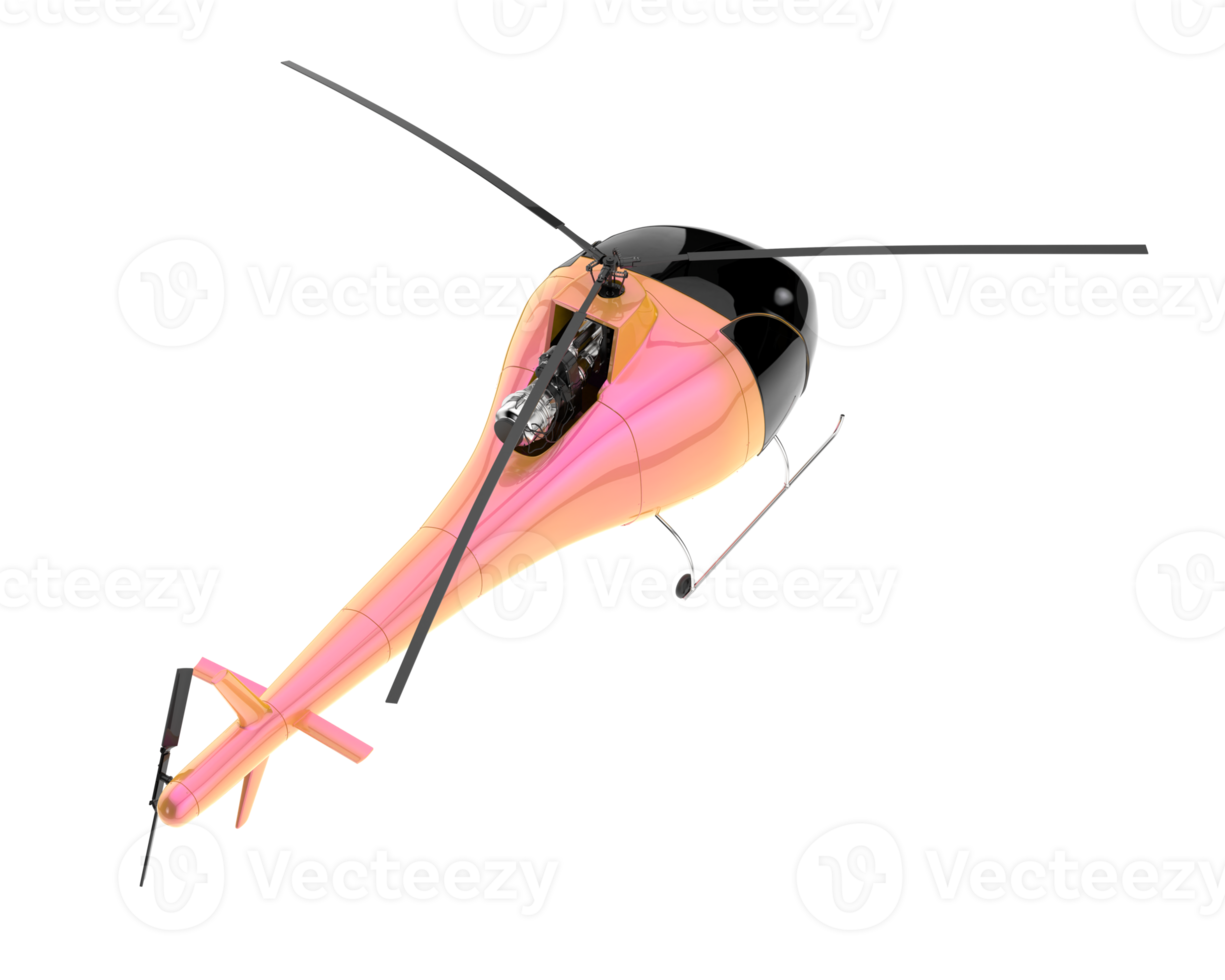Helicopter isolated on transparent background. 3d rendering - illustration png