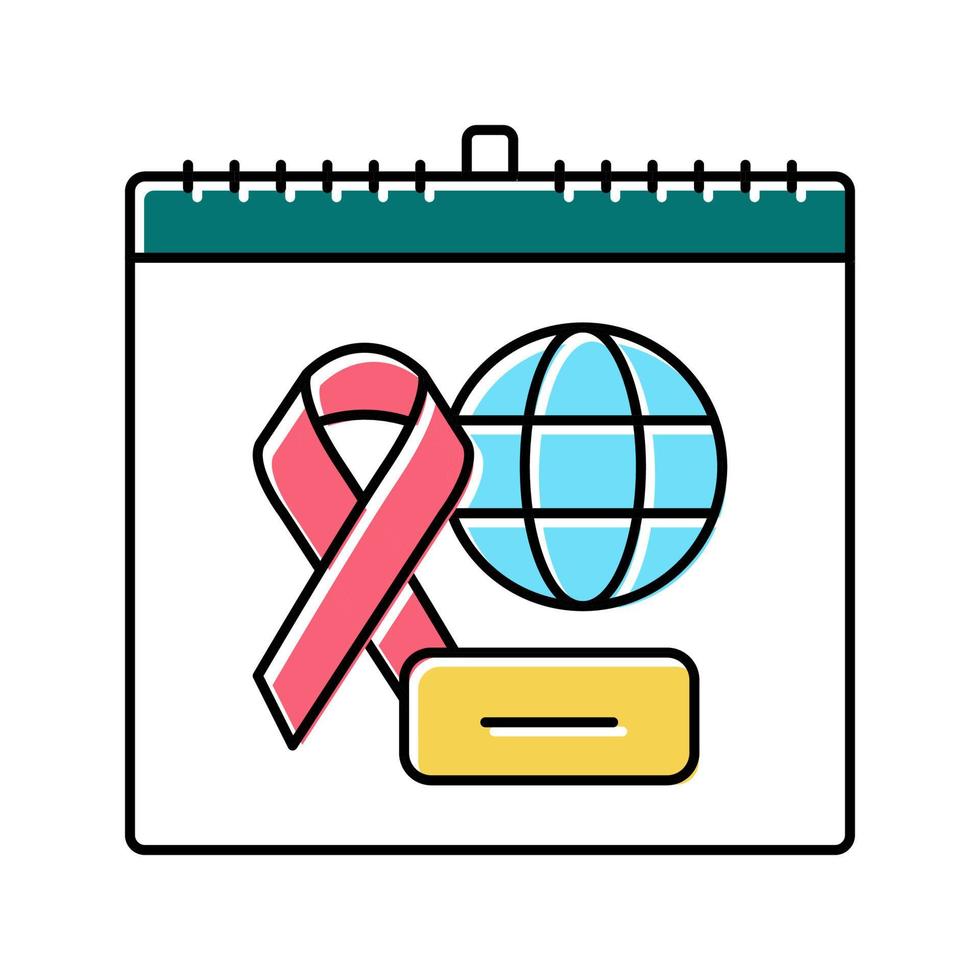 world aids day color icon vector illustration