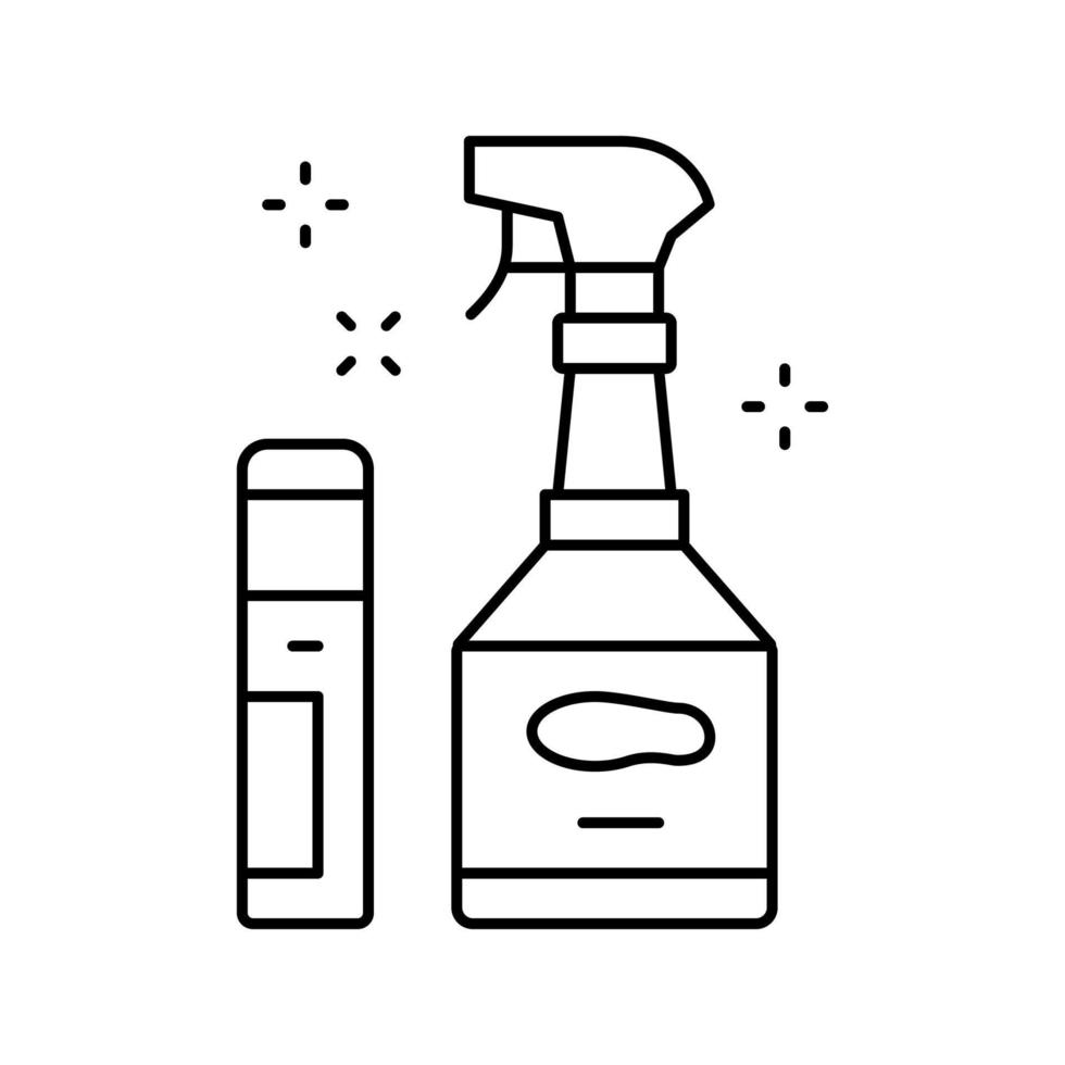 sole cleaner shoe care line icon vector illustration