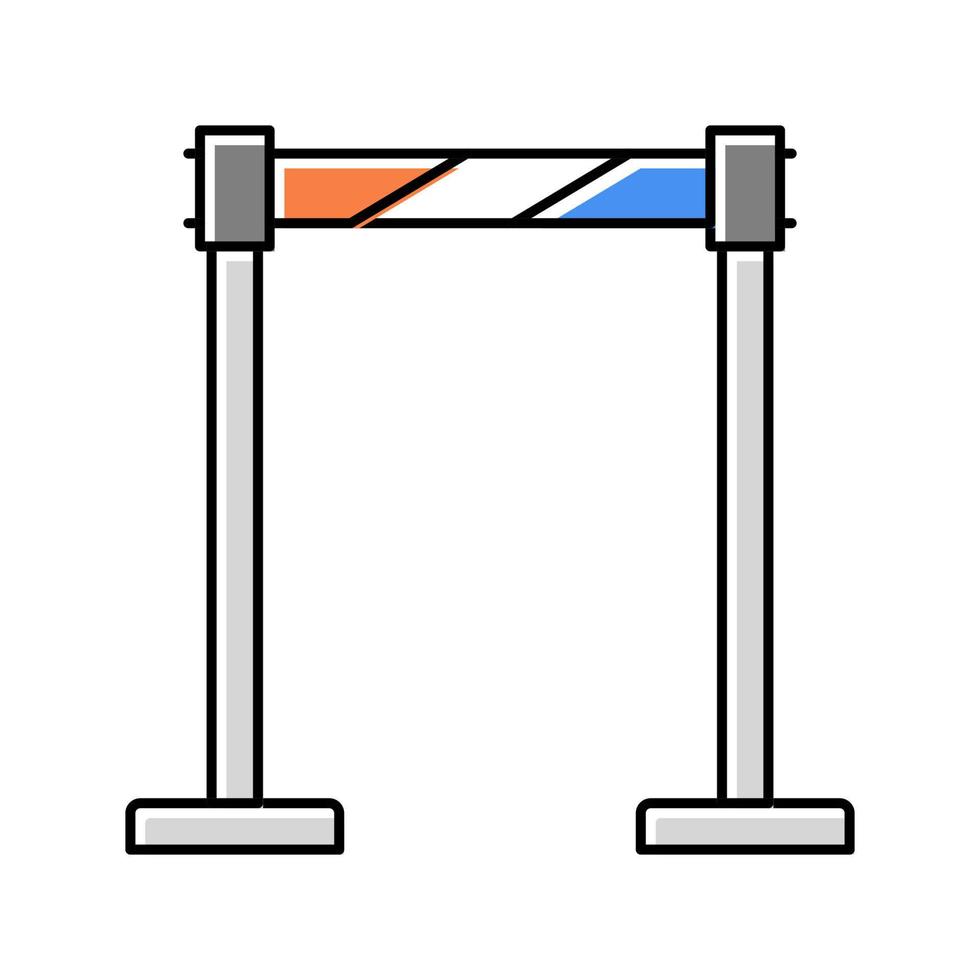 cinta barrera soporte color icono vector ilustración