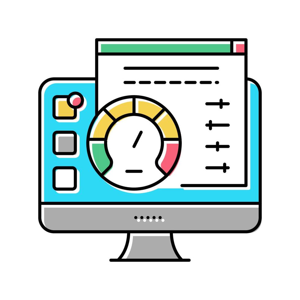 ilustración de vector de icono de color de software de utilidad
