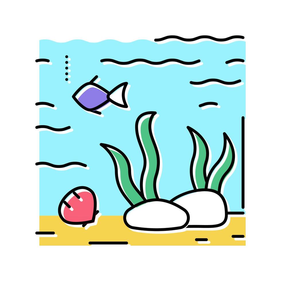 hydrosphere ecosystem color icon vector illustration