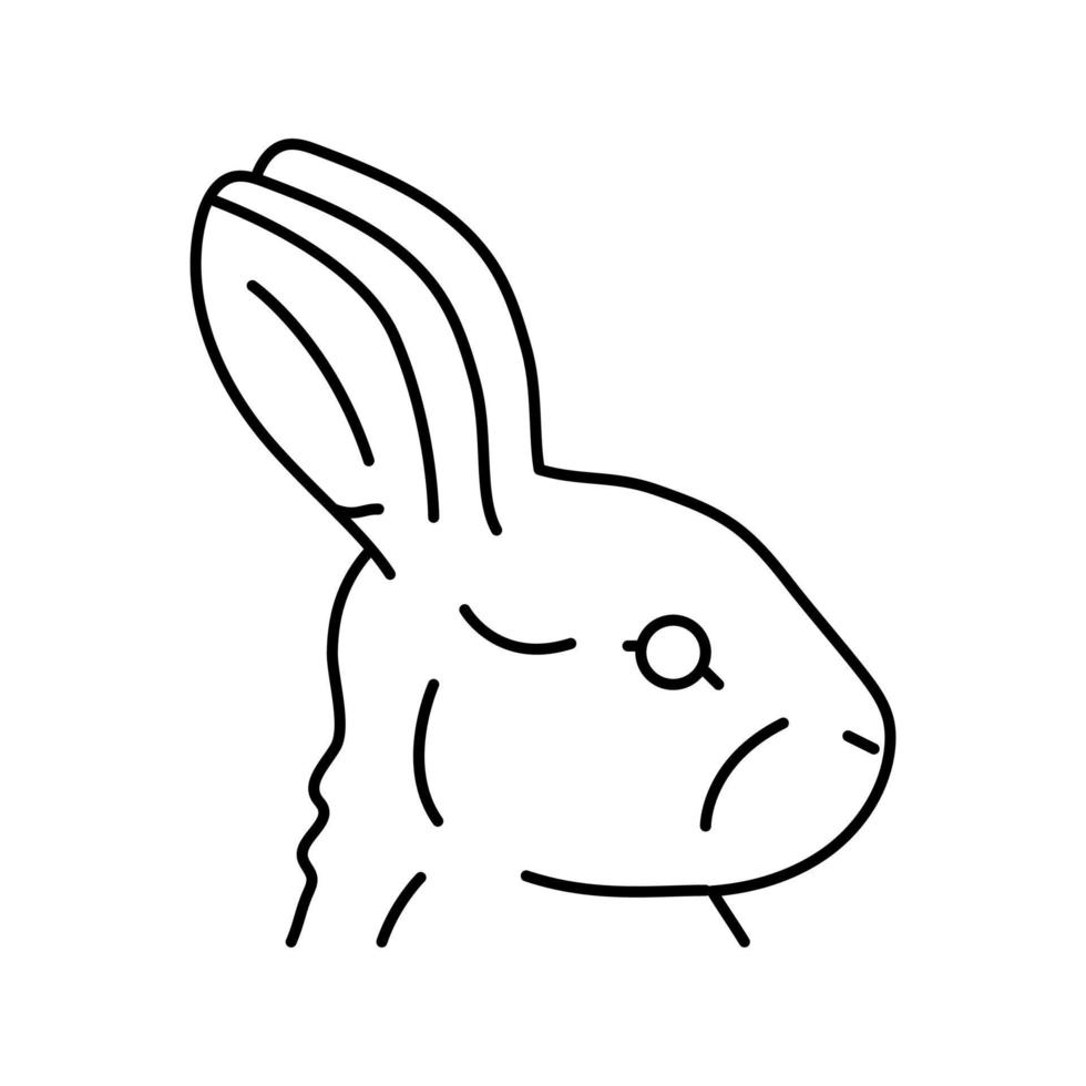 conejo animal zoológico línea icono vector ilustración