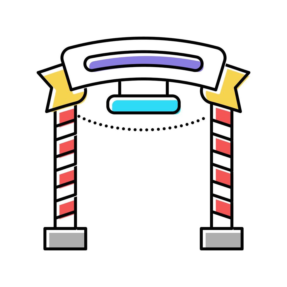 entrance in amusement park color icon vector illustration