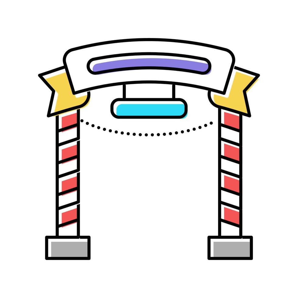 entrance in amusement park color icon vector illustration