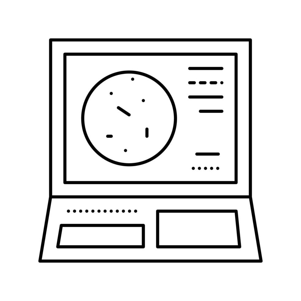 radar system line icon vector illustration