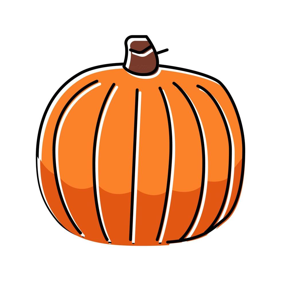 ilustración de vector de icono de color de calabaza entera