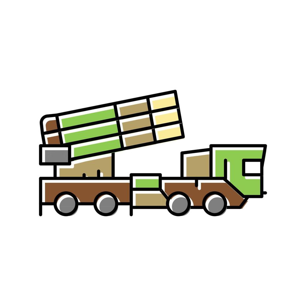 air defense machine color icon vector illustration