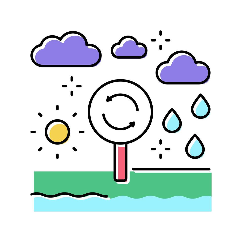climatope system color icon vector illustration