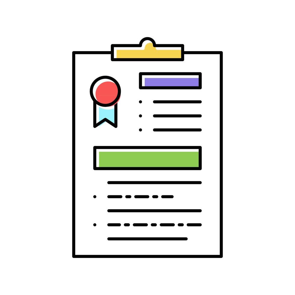 administrative report color icon vector illustration
