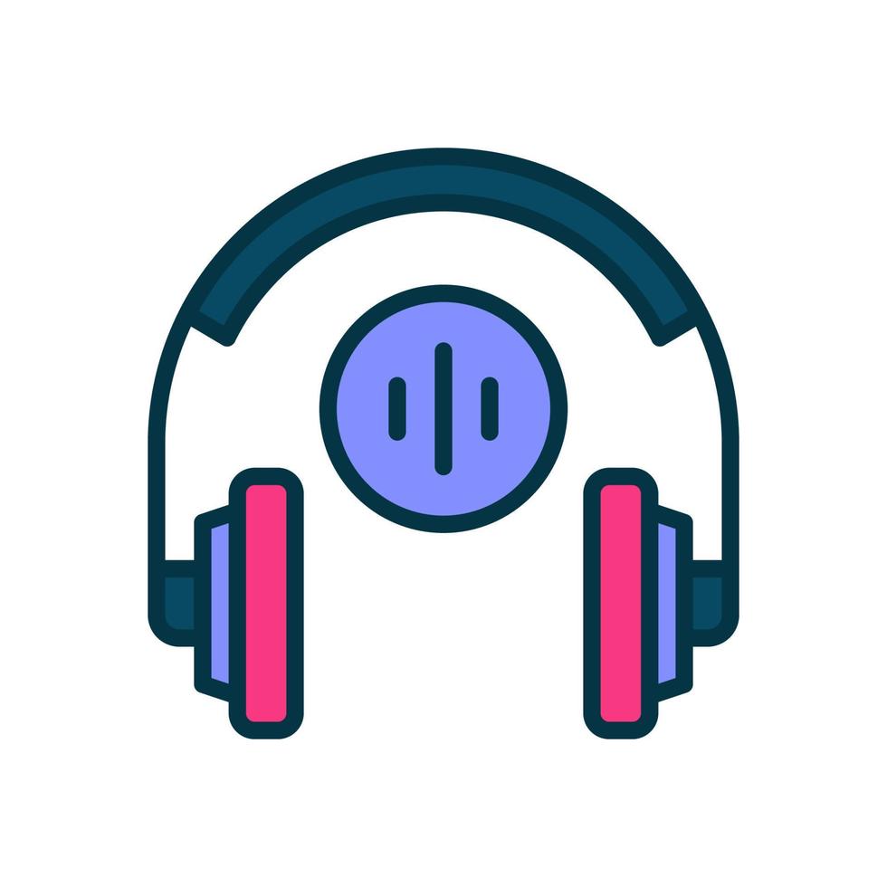 icono de auriculares para su sitio web, móvil, presentación y diseño de logotipo. vector