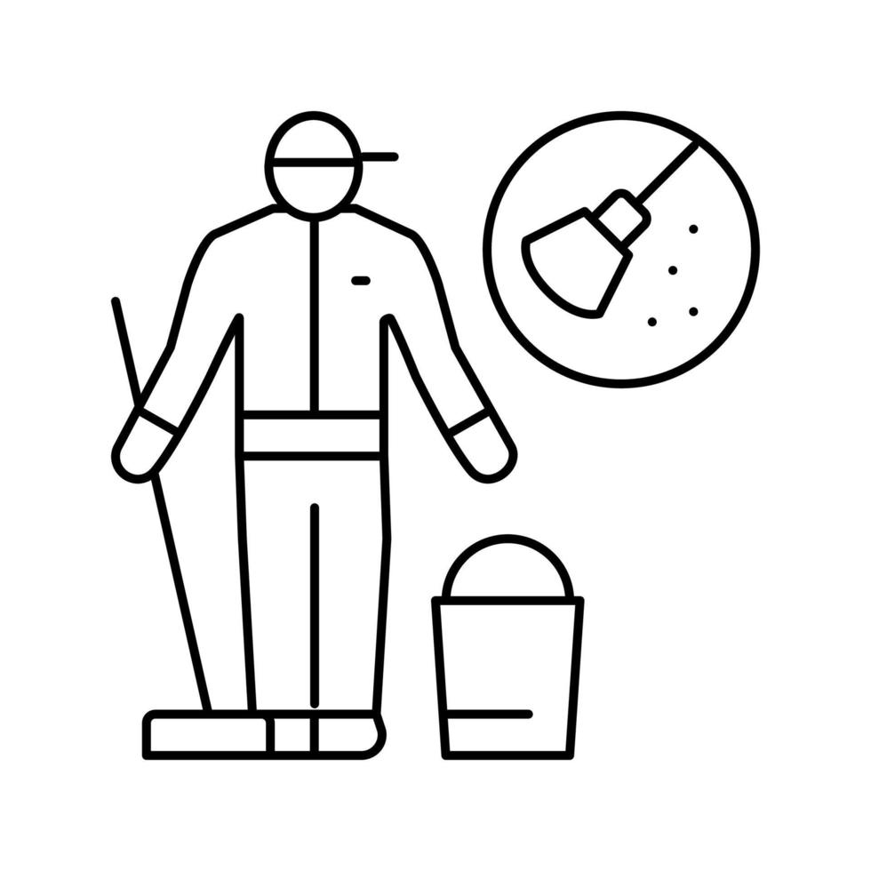 ilustración de vector de icono de línea de limpieza única