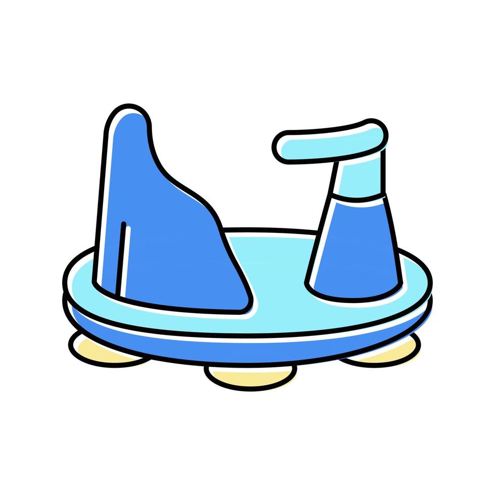 ilustración de vector de icono de color de asiento de baño de bebé
