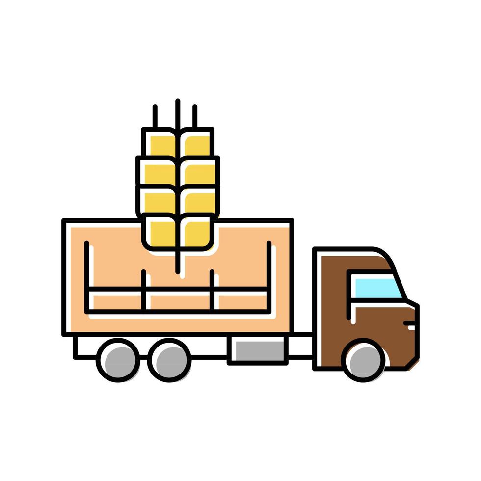 ilustración de vector de icono de color de trigo de entrega