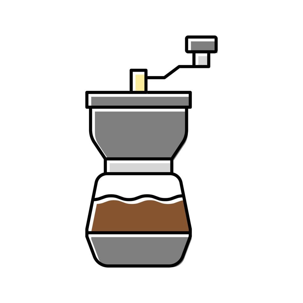 molinillo de café manual icono de color ilustración vectorial vector