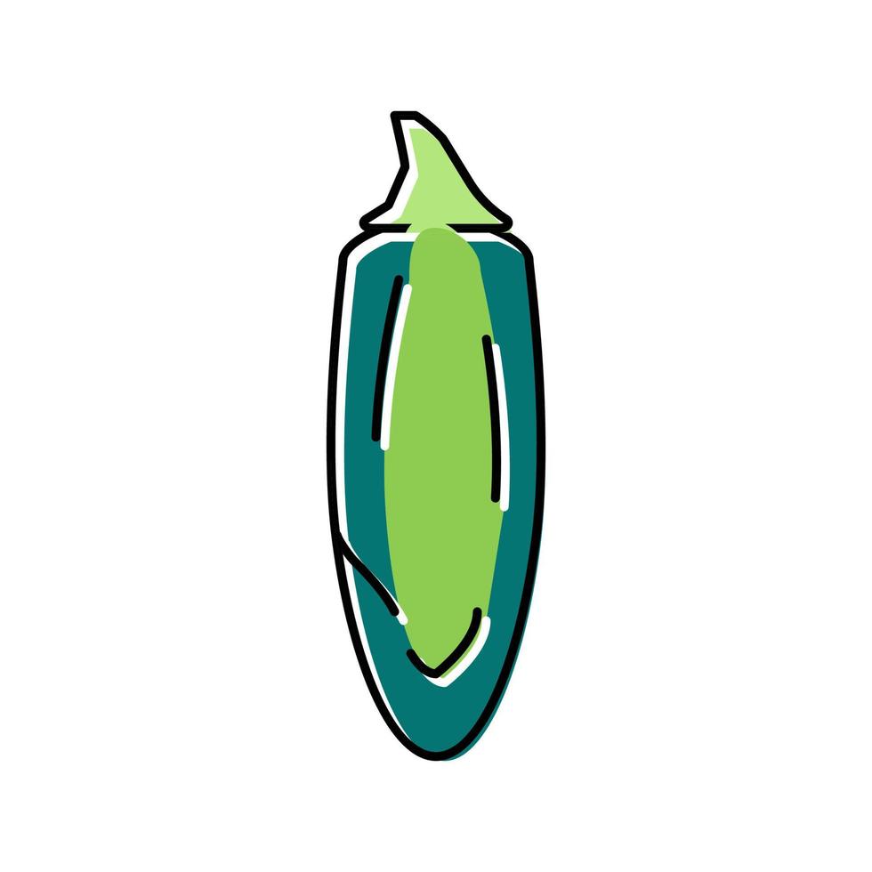 ilustración de vector de icono de color de pimiento jalapeño