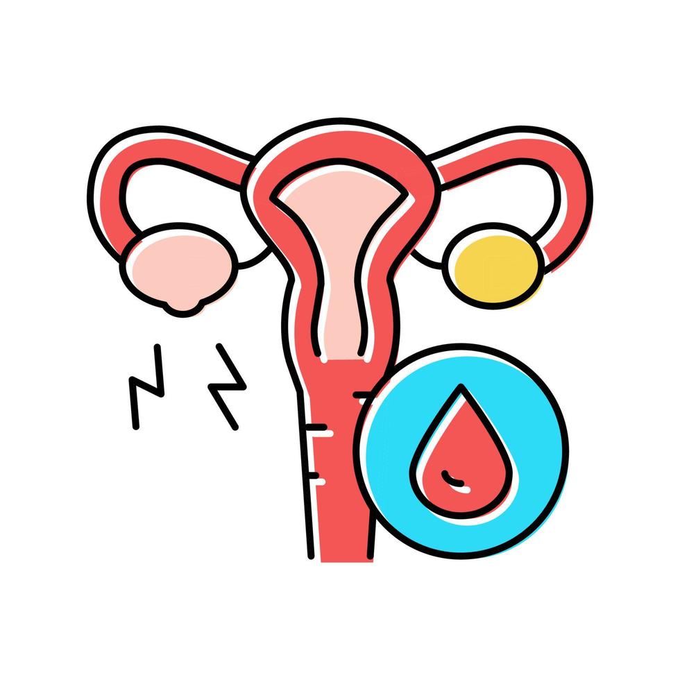 ovarian bleeding color icon vector illustration sign