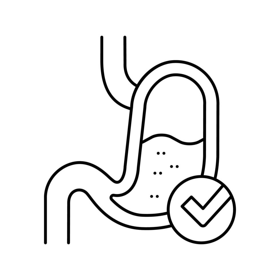 normal workin digestion system line icon vector illustration