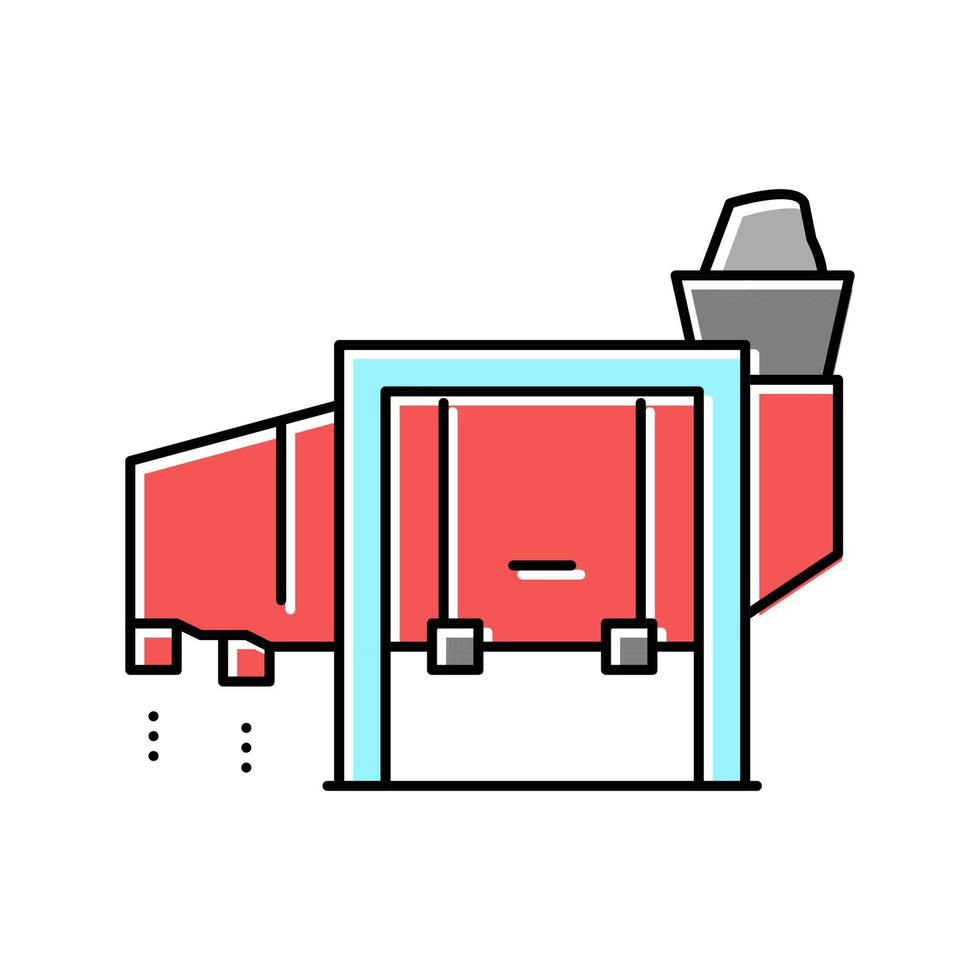Ilustración de vector de icono de color de máquina de piedra de carga