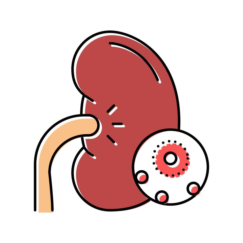 infection kidney color icon vector illustration