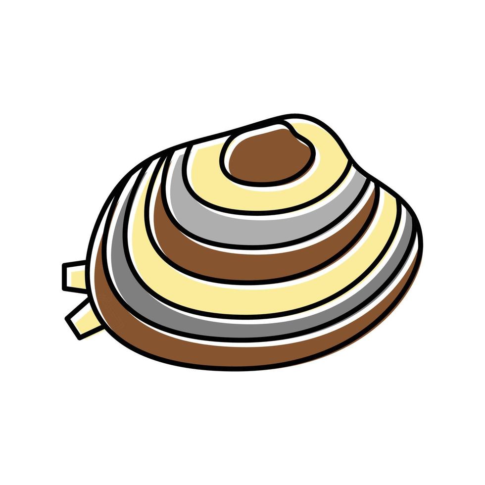 manila clam color icon vector illustration