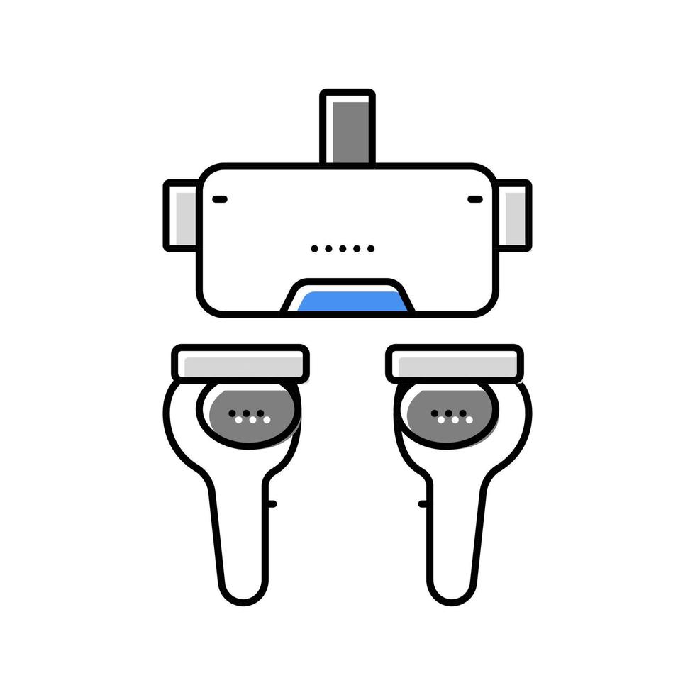 vr headset color icon vector illustration