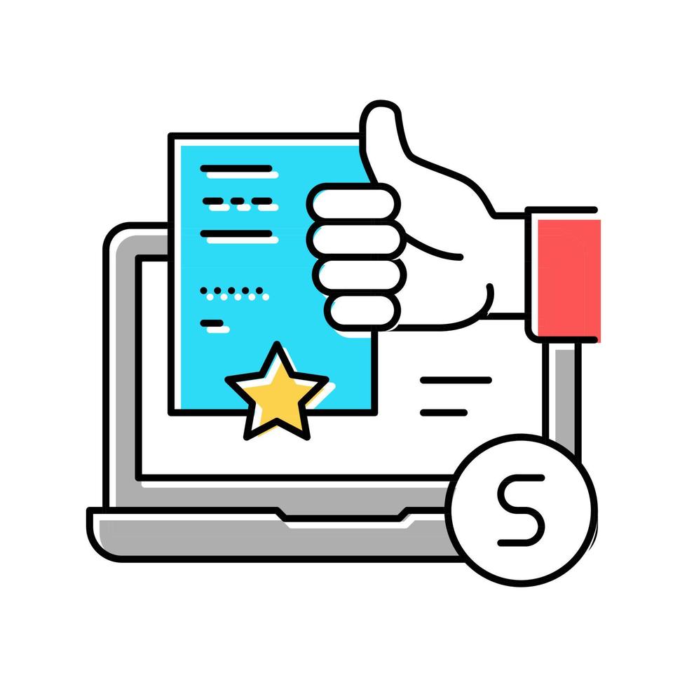 incident repair service review color icon vector illustration