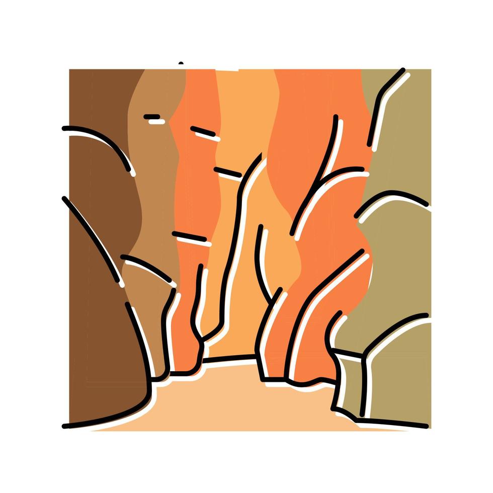 antelope canyon color icon vector illustration