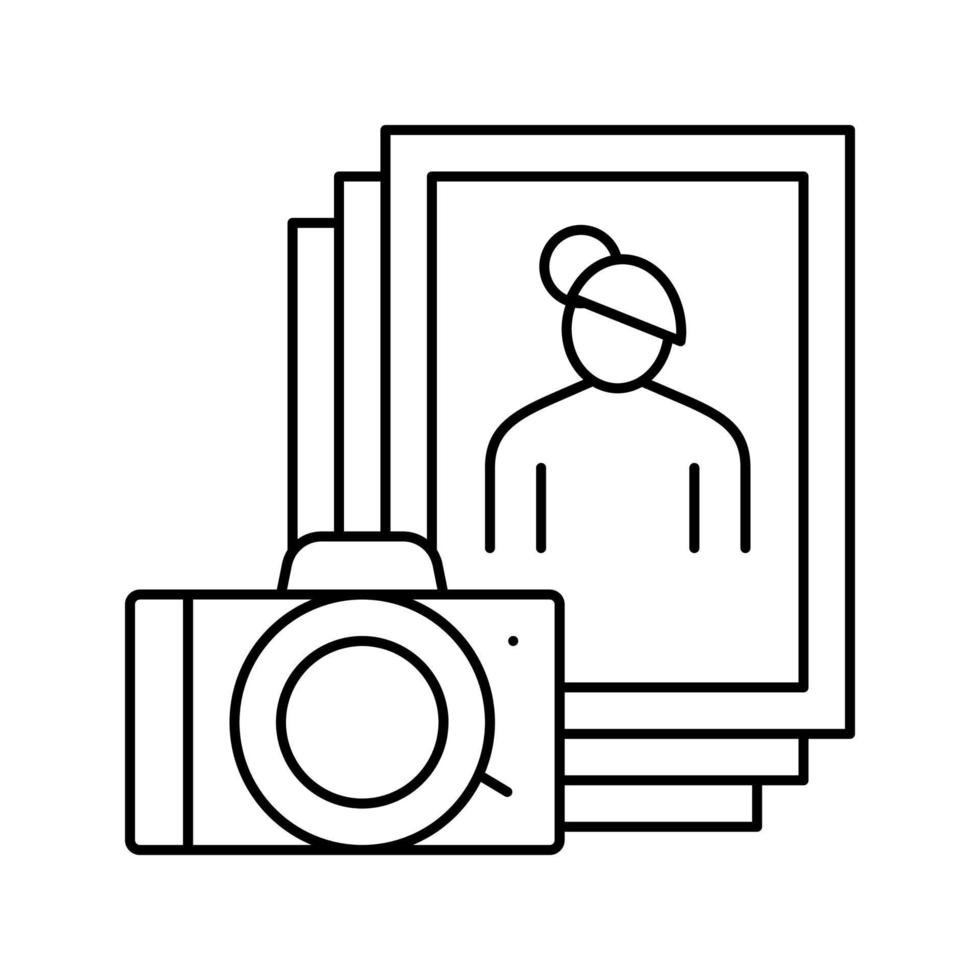 photo leisure line icon vector illustration