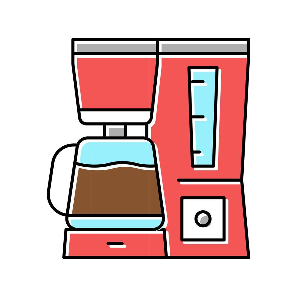Ilustración de vector de icono de color de máquina de café doméstico